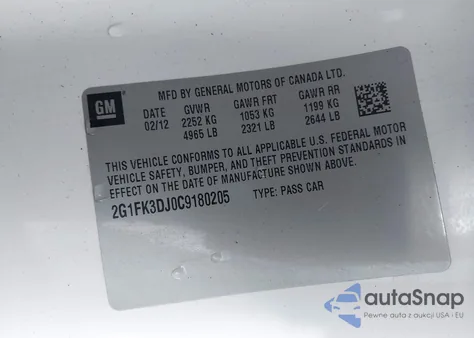 2012 Chevrolet Camaro 2Ss from USA, damaged, VIN 2G1FK3DJ0C9180205